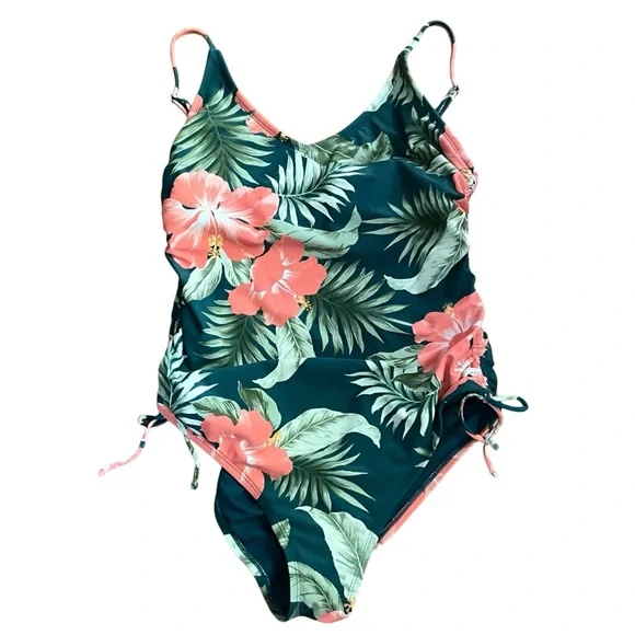 NWOT Kona Sol one Piece Tropical Print Swimsuit - Picture 5 of 12